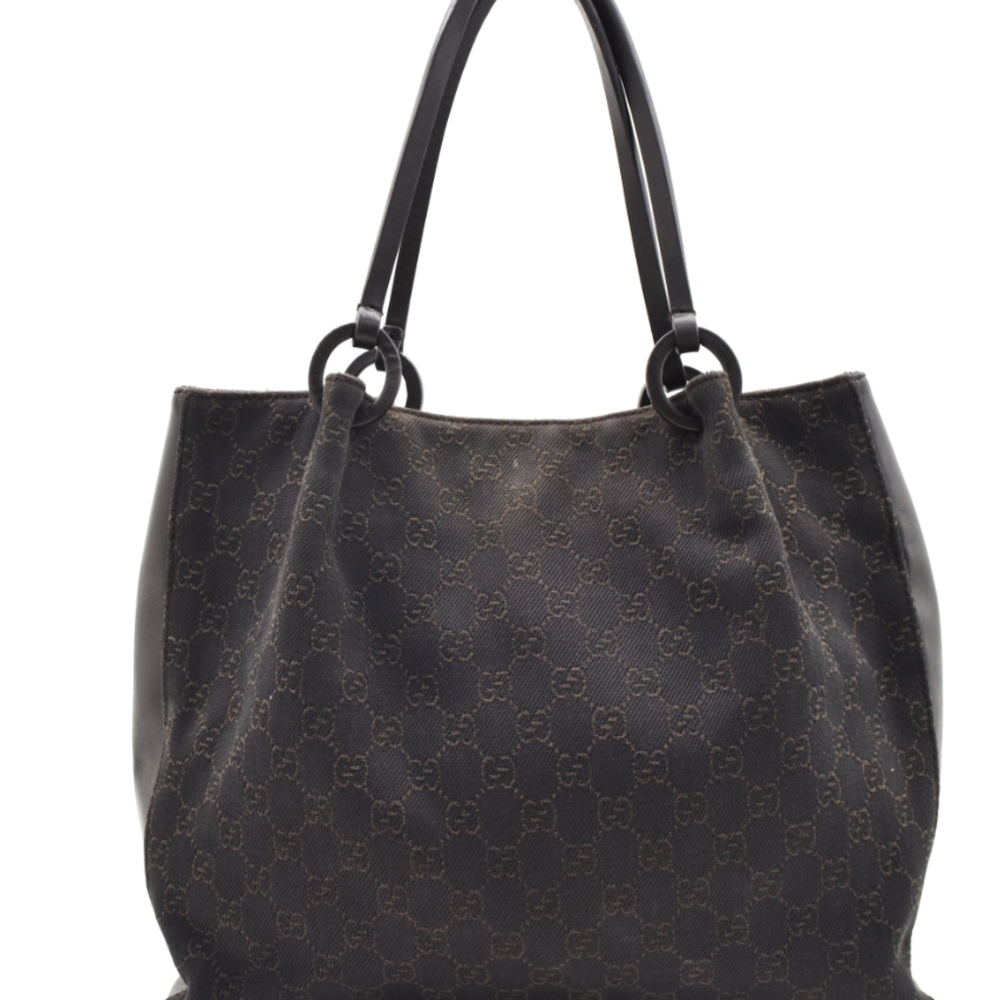 Gucci Black Monogram Tote Bag